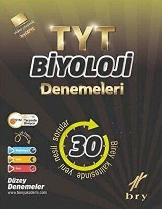 TYT Biyoloji 30'lu Branş Denemeleri | Birey Eğitim Yayınları (İnce Kapak)