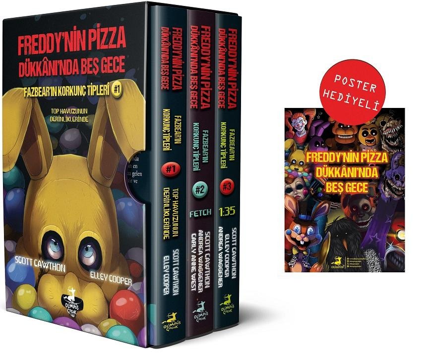 Fazbearin Korkunç Tipleri Seti - 3 Kitap Takım Kutulu Set | Olimpos Çocuk (İnce Kapak)