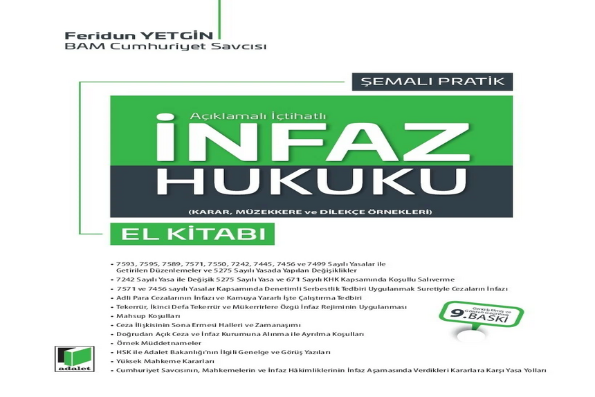 Açıklamalı - İçtihatlıİnfaz Hukuku El Kitabı Feridun Yetgin kitap kapağı