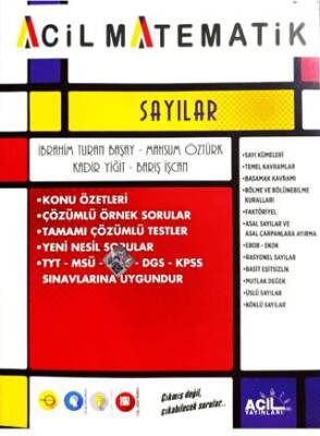 TYT Acil Matematik Sayılar - Mahsum Öztürk kitap kapağı