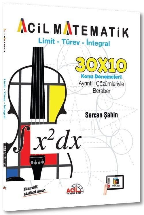 Acil YKS AYT Acil Matematik Limit, Türev, İntegral 30x10 Deneme Çözümlü Acil Yayınları kitap kapağı