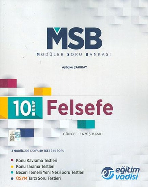 10.Sınıf Felsefe Modüler Soru Bankası Eğitim Vadisi Yayınları | Eğitim Vadisi Yayınları