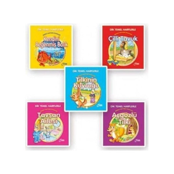 Dik ve Temel Harflerle Neşeli Hayvan Öyküleri (5 Kitap Takım)