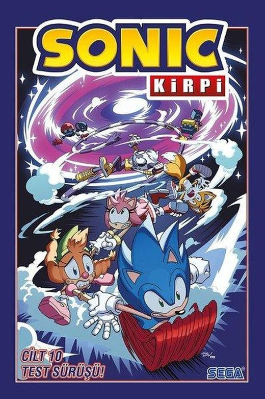 Kirpi Sonic Cilt 10 - Test Sürüşü! | Presstij Kitap (İnce Kapak)