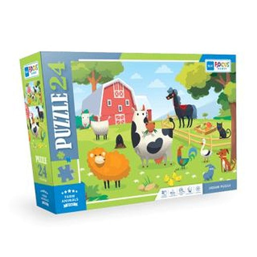 24 Parça Puzzle - Farm Animals (Çiftlik Hayvanları) | Blue Focus Yayınları