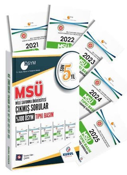 MSÜ Son 5 Yıl Tıpkı Basım Çıkmış Sorular | Kurul Yayıncılık (Ciltsiz)