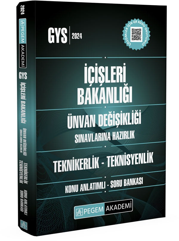 2025 GYS İçişleri Bakanlığı Görevde Yükselme Ve Ünvan Değişikliği Sınavlarına Hazırlık Teknikerlik-Teknisyenlik Konu Anlatımlı Soru Bankası | Pegem Akademi Yayıncılık (Ciltsiz)