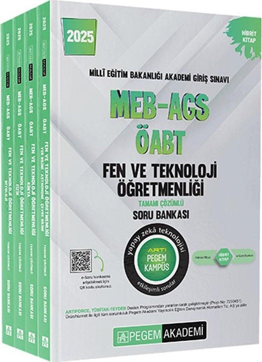 2025 MEB-AGS-ÖABT Fen ve Teknolojii Öğretmenliği Tamamı Çözümlü Soru Bankası