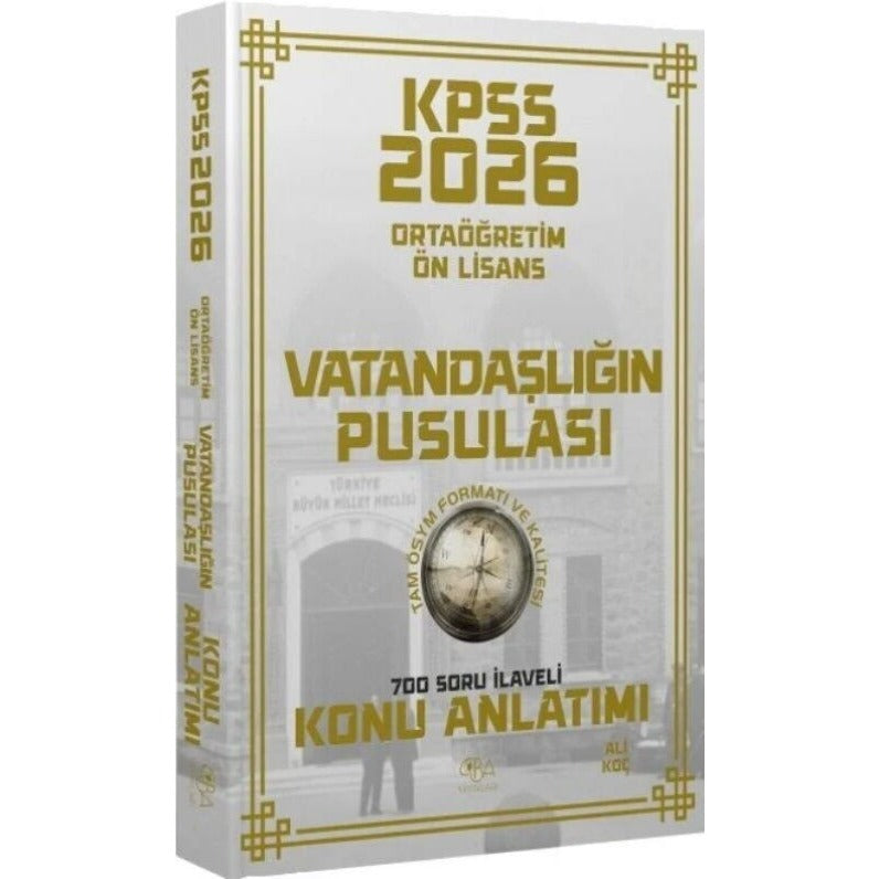 2026 KPSS Lise Ortaöğretim Ön Lisans Vatandaşlık Vatandaşlığın Pusulası Konu Anlatımı | CBA Yayınları (İnce Kapak)