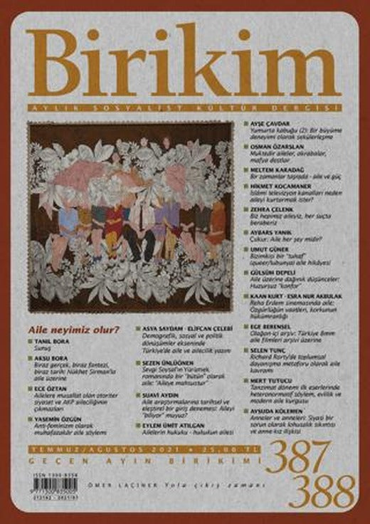 Birikim Aylık Sosyalist Kültür Dergisi Sayı: 387-388 Temmuz-Ağustos 2021 | Birikim Yayınları (Ciltsiz)