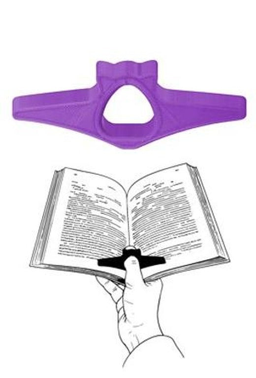 Kitap Okuma Yüzüğü Kedi Modelli - Mor | Bcoverart