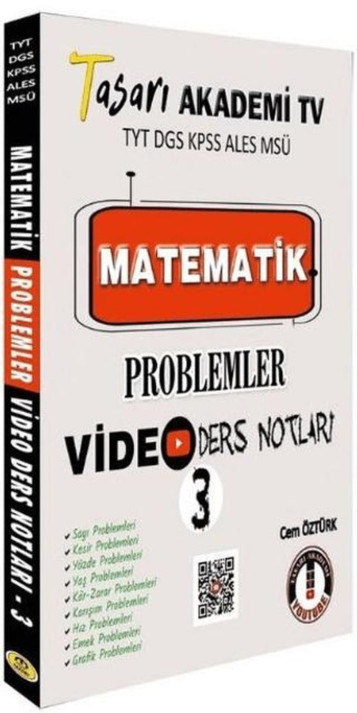 Tasarı Eğitim Yayınları Matematik Problemler Video Ders Notları 3