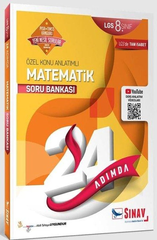 Sınav 8.Sınıf 24 Adımda Matematik Soru Bankası | Sınav Dergisi Yayınları (İnce Kapak)