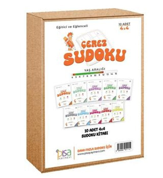 4x4 Eğitici ve Eğlenceli 10 Adet Çerez Sudoku Set | Pisa Yayınevi (Ciltsiz)