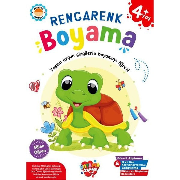 Rengarenk Boyama 4+ Yaş | Boyama Zamanı Yayınları