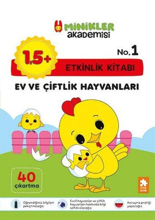 Minikler Akademisi - Ev ve Çiftlik Hayvanları | Eksik Parça Yayınları (İnce Kapak)