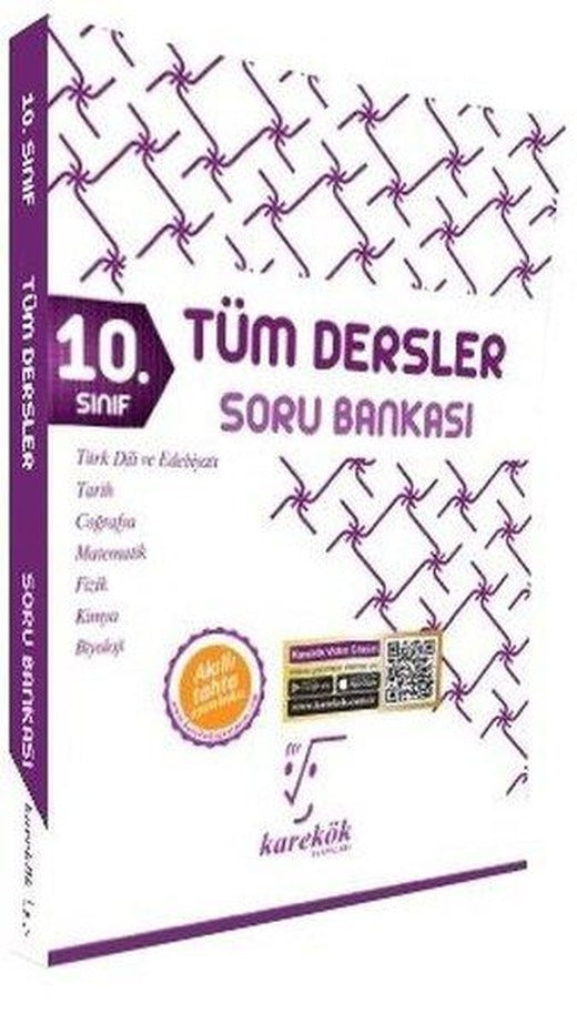 10.Sınıf Tüm Dersler Soru Bankası | Karekök Eğitim Yayın (İnce Kapak)