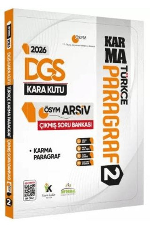 2026 DGS Türkçenin Kara Kutusu PARAGRAF 2 KARMA ÖSYM Çıkmış Soru Bankası K. Özetli Dijital Çözümlü | Karakutu Yayın (Ciltsiz)