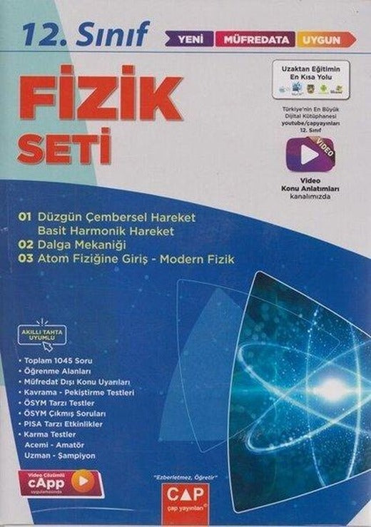 2022 12.Sınıf Anadolu Lisesi Fizik Seti | Çap Yayınları (İnce Kapak)