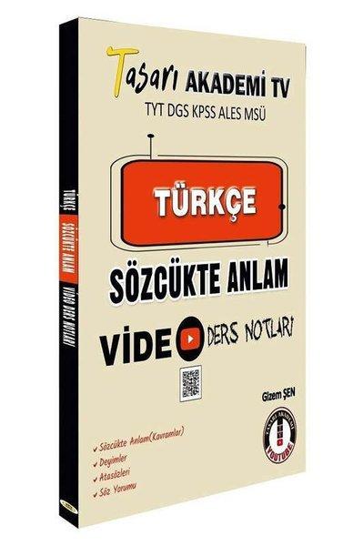 TYT Türkçe Sözcükte Anlam Vİdeo Ders Notları | Tasarı Akademi (İnce Kapak)  - Resim 1