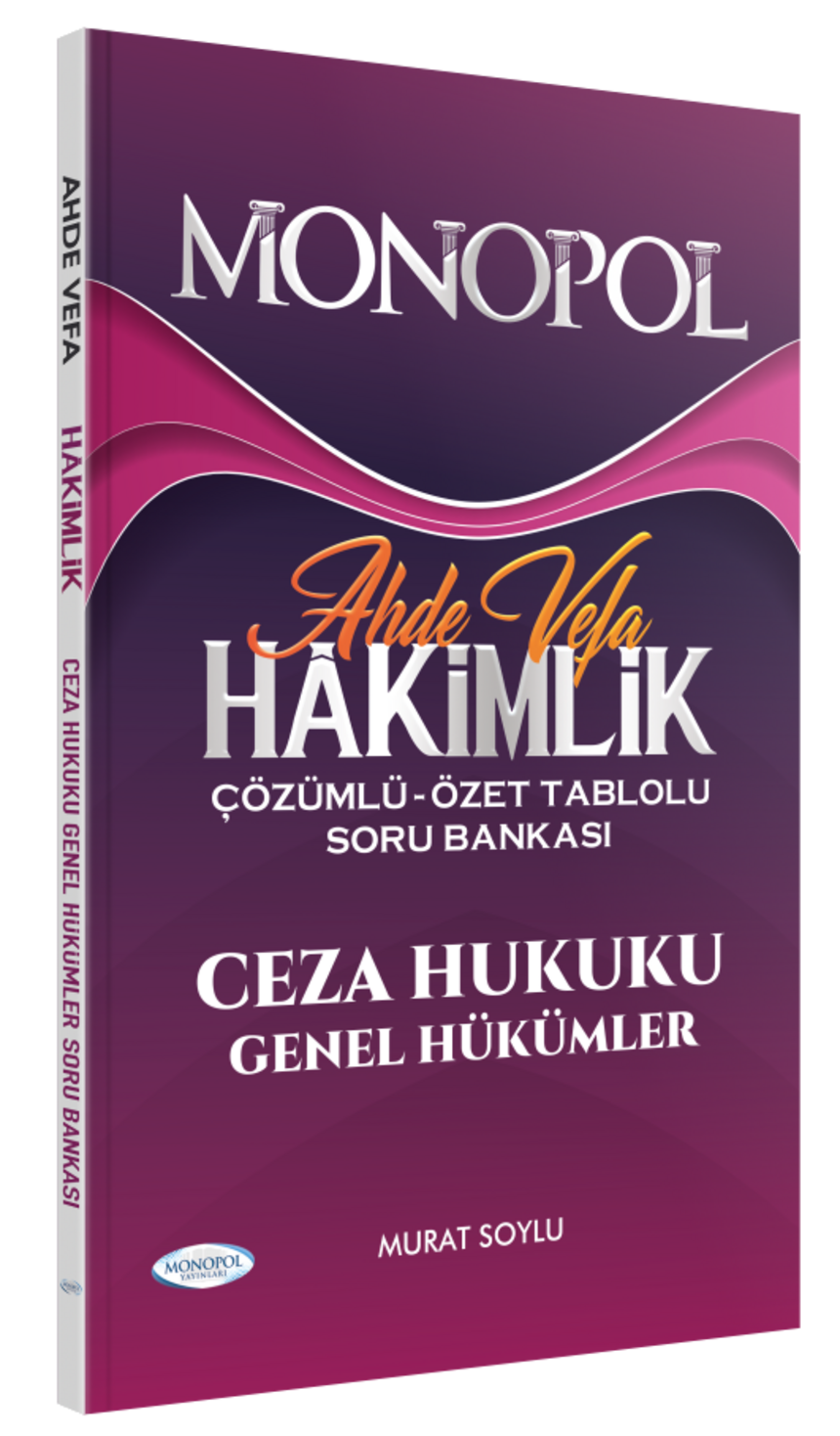 Ahde Vefa Ceza Hukuku Genel Hükümler Soru Bankası Monopol Yayınla kitap kapağı