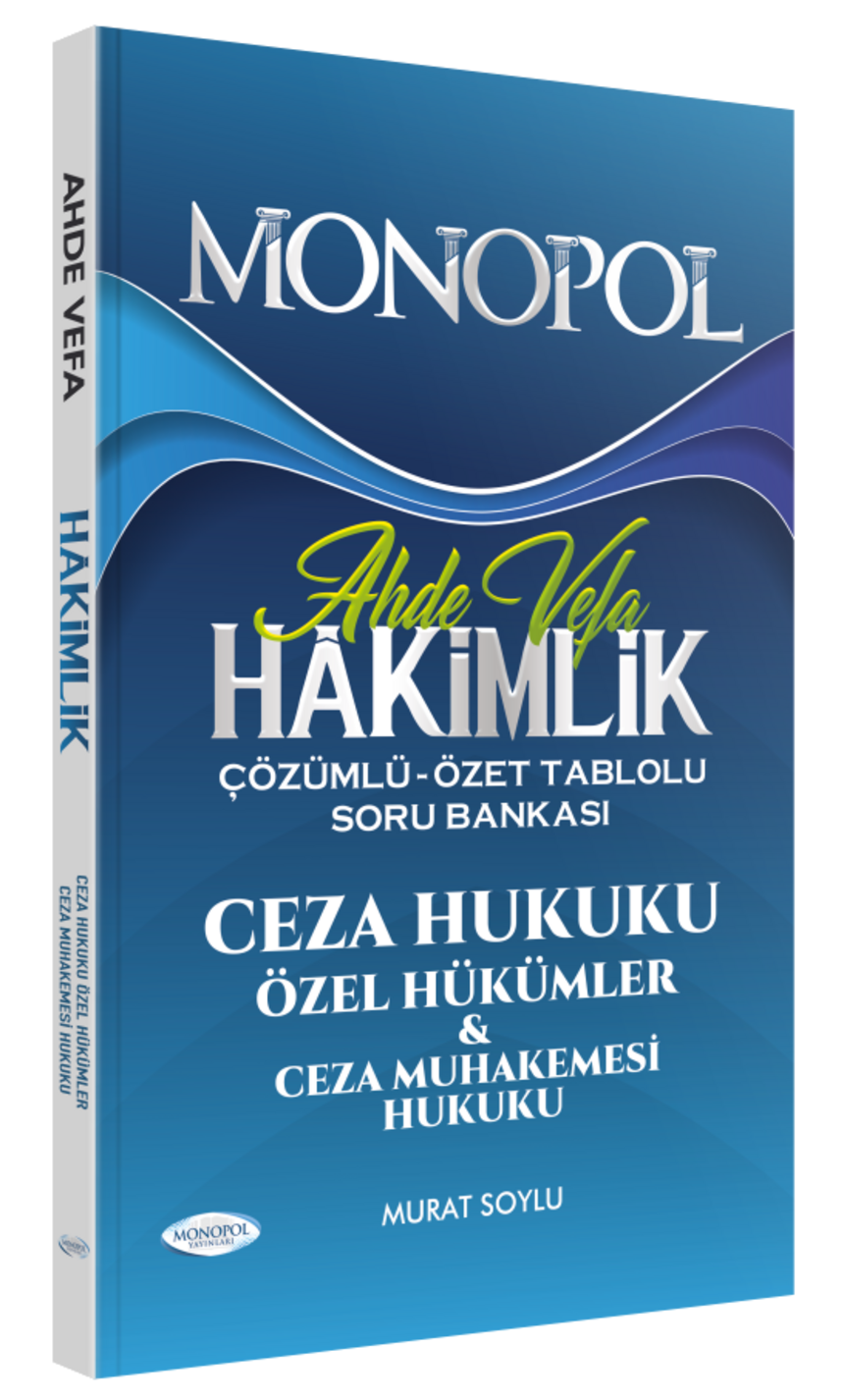 Ahde Vefa Ceza Hukuku Özel Hükümler Ve Cmk Monopol Yayınları kitap kapağı