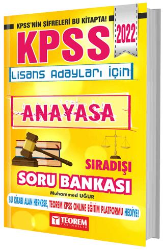 2022 KPSS Lisans Adayları İçin Sıra Dışı Anayasa Soru Bankası | Teorem Yayıncılık (Ciltsiz)  - Resim 1