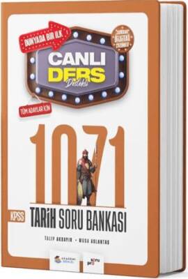 Akademi Denizi Yayıncılık KPSS Tarih Canlı Ders Destekli 1071 Soru Bankası - Musa Aslantaş kitap kapağı