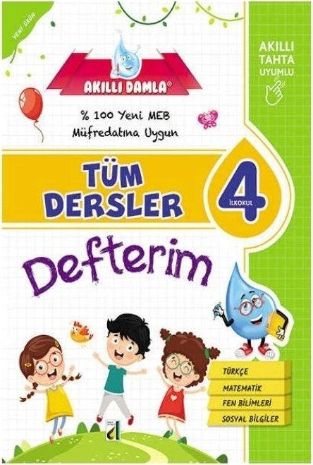 Akıllı Damla 4.Sınıf Akıllı Defter Tüm Dersler - Kolektif kitap kapağı