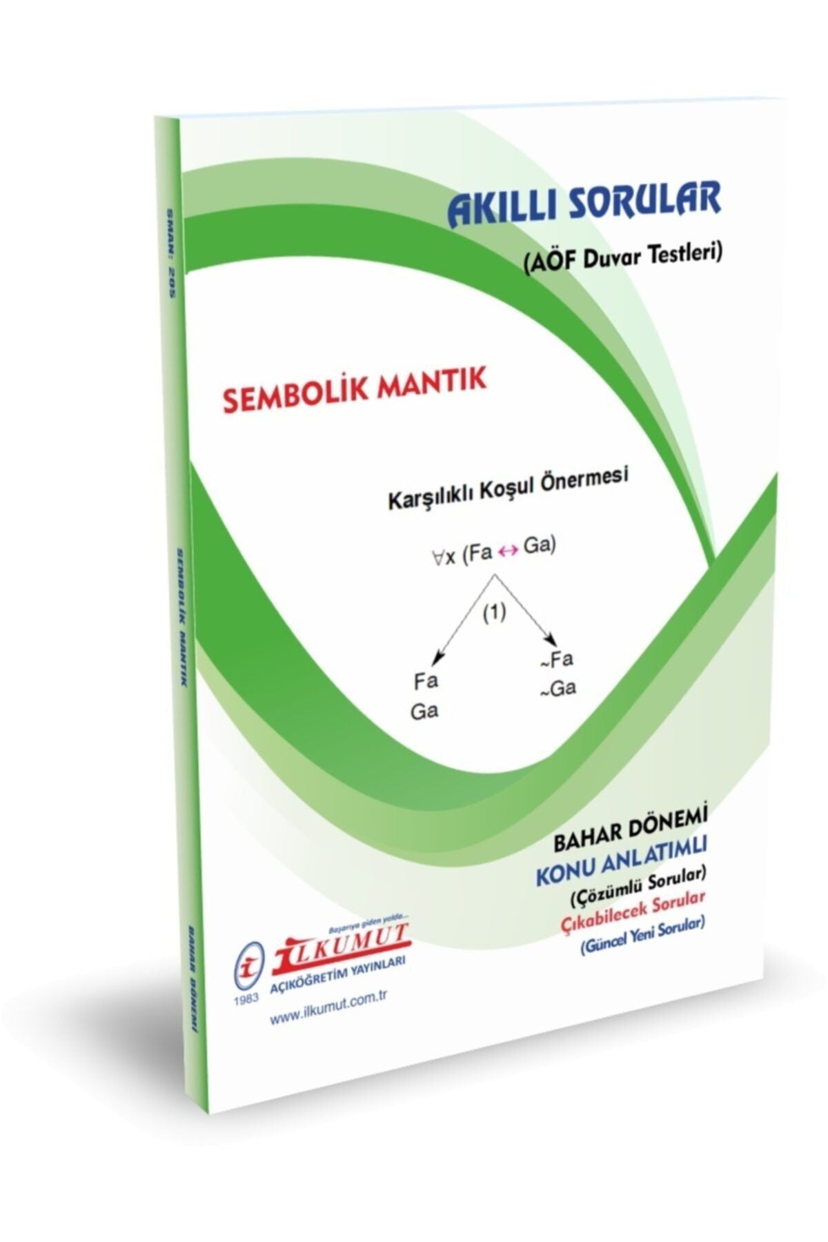 İlkumut Yayınları - Sembolik Mantık - (Konu Anlatımlı ve Çözümlü Sorular) kitap kapağı