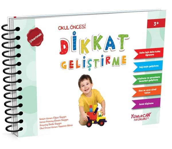 Dikkat Geliştirme 3 Yaş Kitabı | Yumurcak Yayınları (İnce Kapak)  - Resim 1