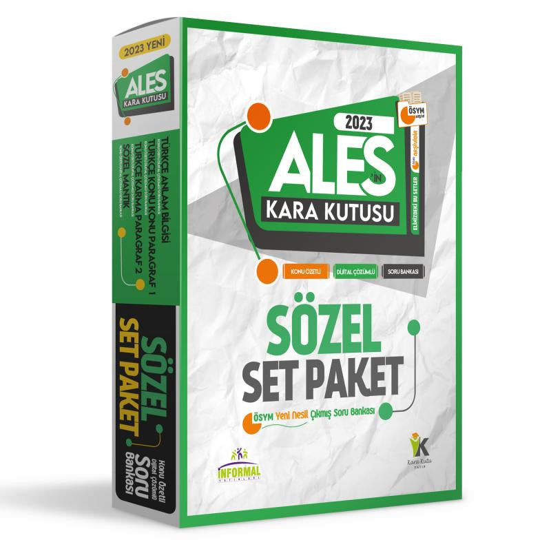 ALESİN Kara Kutusu SÖZEL SET Konu Özetli Dijital Çözümlü ÖSYM ARŞİV Çıkmış Soru Bankası kitap kapağı