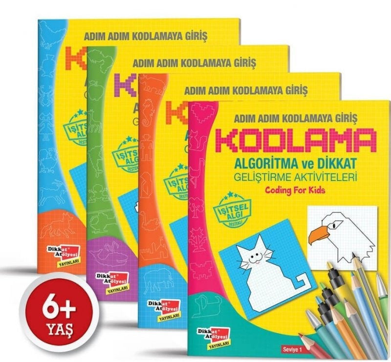 Algoritma Temelli Adım Adım Kodlama 4mp#039lü Kitap Seti kitap kapağı