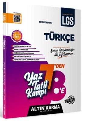 Lgs 8.sınıf 7 Den 8'e Türkçe Kamp Kitabı - Kolektif kitap kapağı
