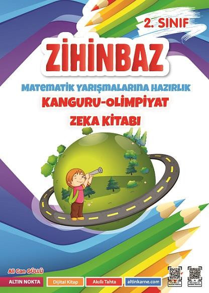 Altın Nokta Yayınları 2. Sınıf Zihinbaz Matematik Yarışmalarına Hazırlık Kanguru - Olimpiyat Zeka Kitabı kitap kapağı