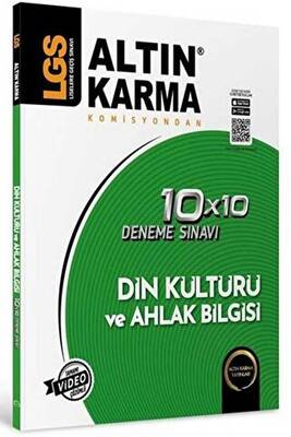Altın Karma Yayınları 8. Sınıf LGS Din Kültürü ve Ahlak Bilgisi 10 x 10 Deneme - Kolektif kitap kapağı