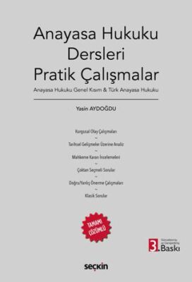 Anayasa Hukuku Dersleri Pratik Çalışmalar - Yasin Aydoğdu kitap kapağı