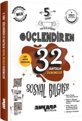 5.Sınıf Güçlendiren 32 Haftalık Sosyal Bilgiler Kazanım Denemeleri - Kolektif kitap kapağı