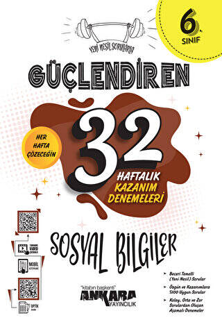 6. Sınıf Sosyal Bilgiler Güçlendiren 32 Haftalık Kazanım Denemeleri - Kolektif kitap kapağı