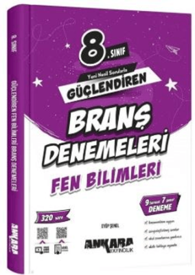 8. Sınıf Fen Bilimleri Güçlendiren Branş Denemeleri Ankara Yayıncılık - Eyüp Şenol kitap kapağı