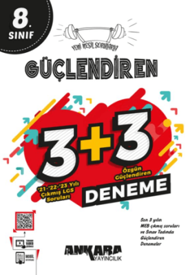 8. Sınıf Özgün Güçlendiren 3 + 3 Deneme Ankara Yayıncılık - Kolektif kitap kapağı