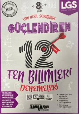 Ankara Yayınları 8. Sınıf Lgs Fen Bilimleri Güçlendiren 12 Li Deneme - Kolektif kitap kapağı