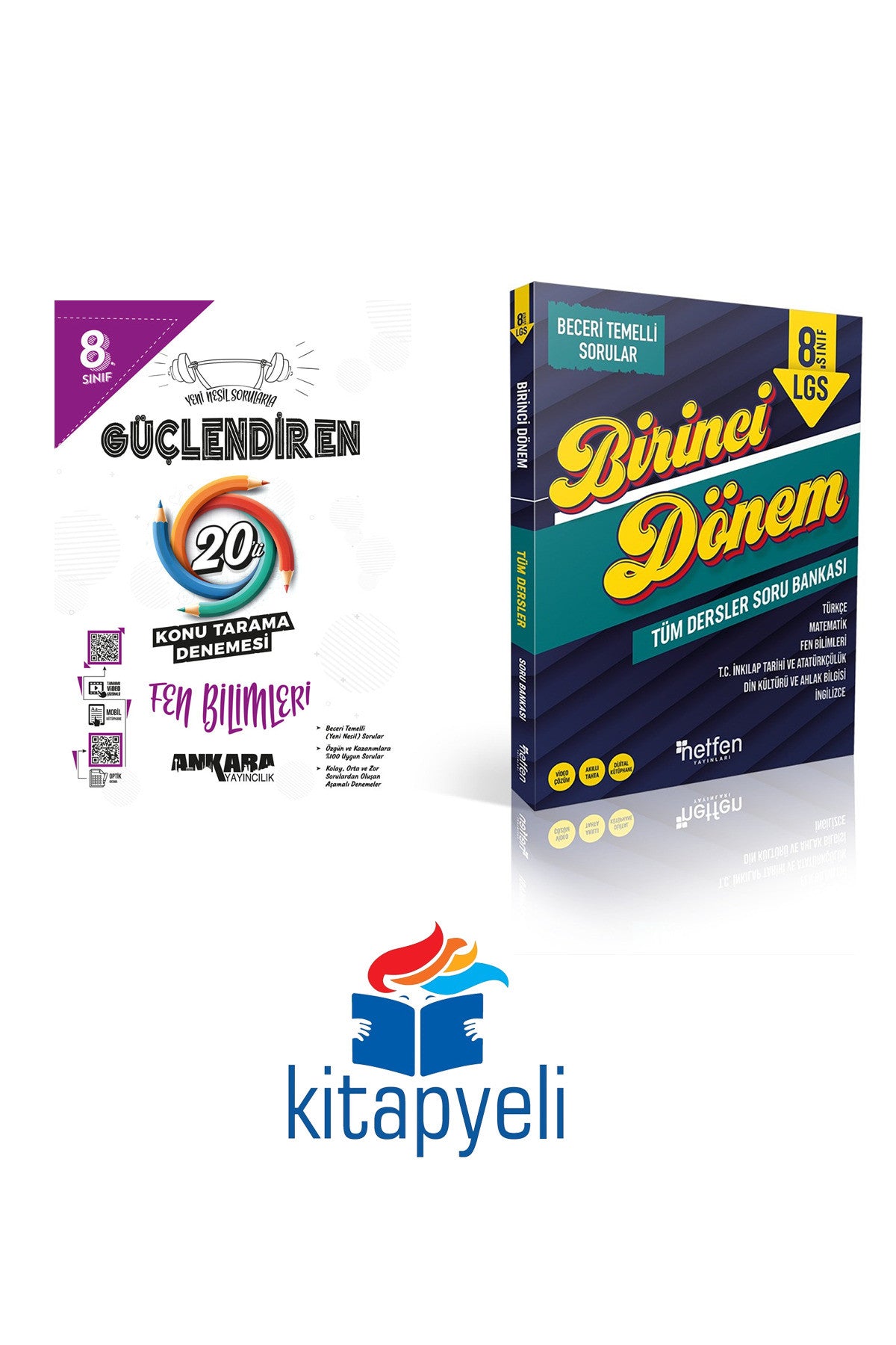 Ankara Yayıncılık Ankara 8. Sınıf Fen 20'Li Konu Tarama Denemesi - Netfen Lgs 1. Dönem Soru Bankası (2'li Set) kitap kapağı