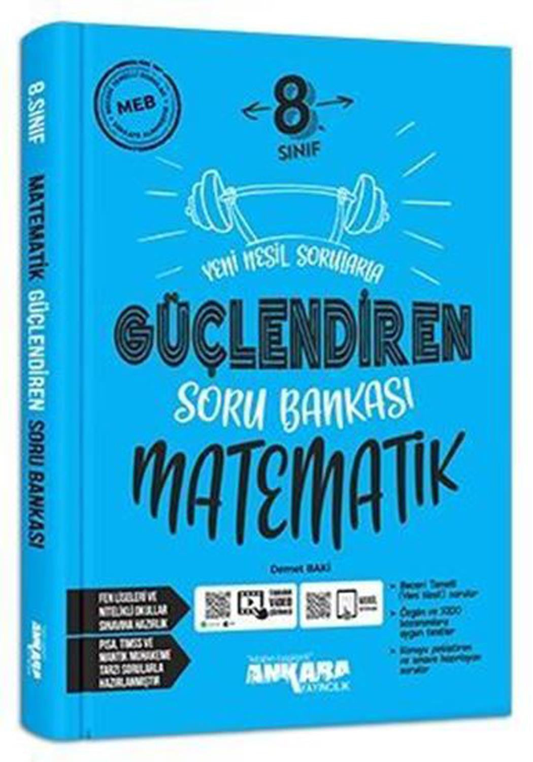 Ankara Yayınları 8. Sınıf Lgs Matematik Güçlendiren Soru Bankası 2021-2022 - Demet Baki kitap kapağı