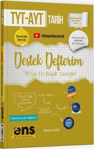 TYT AYT Tarih Destek Defterim | ENS Yayınları (Ciltsiz)  - Resim 1