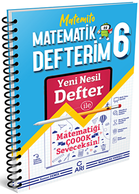 Arı Yayıncılık 6. Sınıf Matematik Defterim Matemito 0922 kitap kapağı