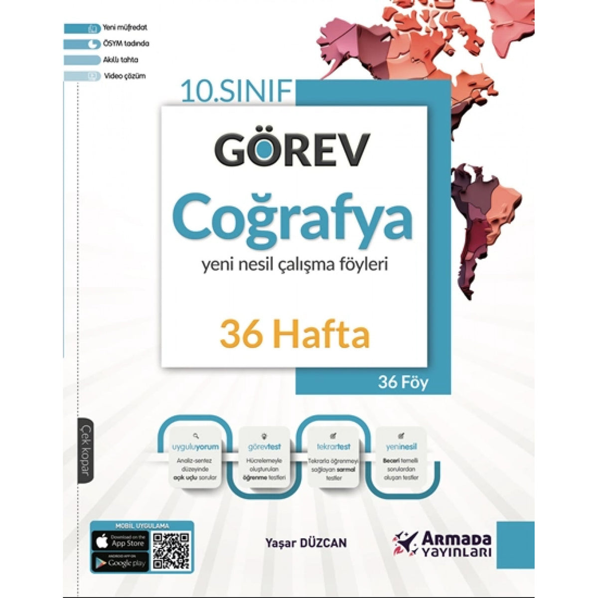 Armada Yayınları 10. Sınıf Görev Coğrafya Yeni Nesil Çalışma Föyleri 36 Hafta kitap kapağı