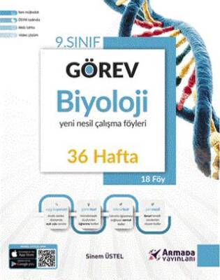 Armada Yayınları 9. Sınıf Görev Biyoloji Çalışma Föyleri - Sinem Üstel kitap kapağı