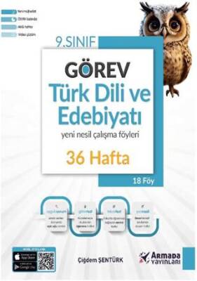 Armada Yayınları 9. Sınıf Görev Türk Dili ve Edebiyatı Yeni Nesil Çalışma Föyleri (36 Hafta) - Çiğdem Şentürk kitap kapağı