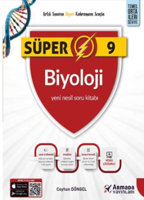 Armada Yayınları 9.sınıf Süper Biyoloji Soru Kitabı Yeni Nesil - Ceyhan Döngel kitap kapağı